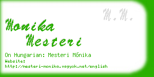 monika mesteri business card