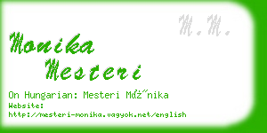 monika mesteri business card